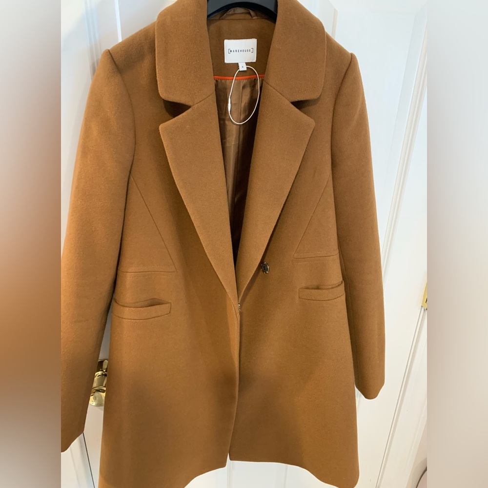 Warehouse Tan Coat size small